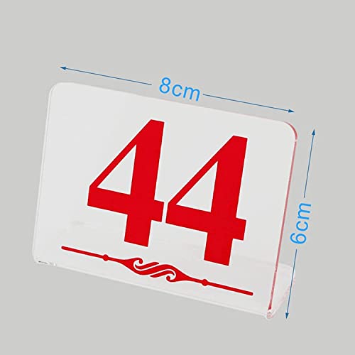 XAWSOP Table Number Plate, Acrylic Card Sign of Table Mark Table Number Name Plate Personality Figure for Wedding, Party, Event or Catedecoration 10Pcs/1 to 10,21 to 30