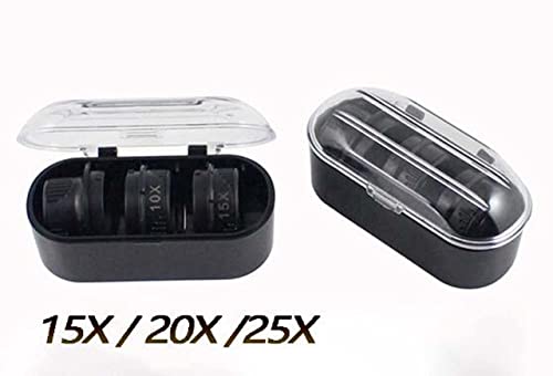 GRCQLWT 5X 15X 20X 25X Double Eye Glasses Loupe Head Wearing Magnifying Glasses Headset Illuminated Magnifying Glasses Tool Set with LED Light for Watch Repair Jeweler Magnifier