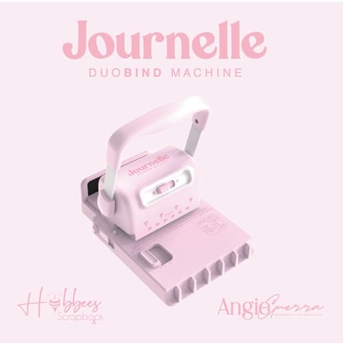 Journelle Duo Bind Machine 2-in-1 Pink Binding Machine | Book Binding | Compatible with 2:1 to 1" Binders, Spirals | Disc and Spiral Binding Machine