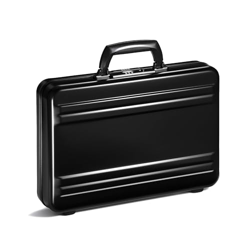 ZERO Halliburton Slim Aluminum Attaché | Small Attaché Case BLACK