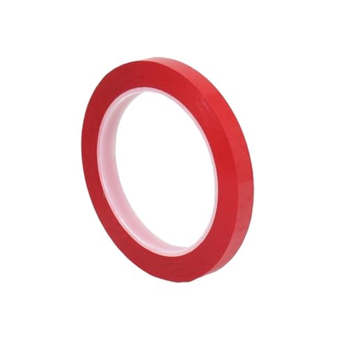 Whiteboard Tape 10roll 66M Graphic Whiteboard Tape Adhesive Chart Line Grid Electrical Marking Tapes(Red,66M_3MM)