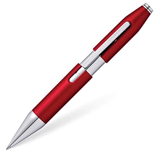 Cross X Refillable Gel Ink Rollerball Pen, Chrome Appointments, Includes Branded Retail Packaging - Crimson Red