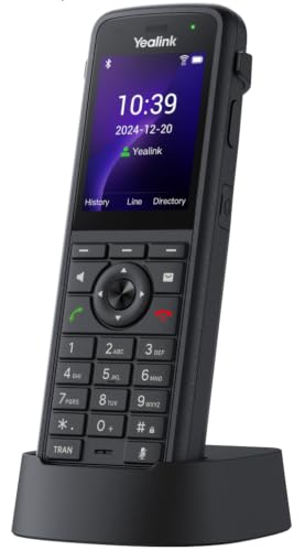 Yealink AX86R – VoIP Phone – with Bluetooth Switch with Bluetooth Connection System/Anklopffunction – IEEE 802.11a/b/g/n/ac/ax (Wi-Fi) / Bluetooth 5.0 – FM Anruffunction – SIP, RTCP-X