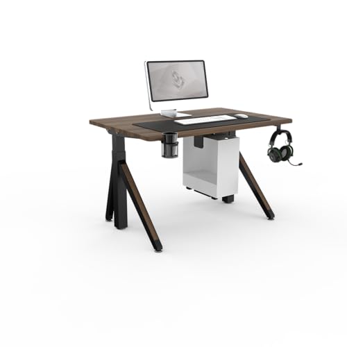 Dezctop Revon Pro Adjustable Standing Desk, 47x31.5in, Walnut