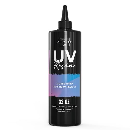 Counter Culture DIY Clear UV Resin for Jewelry and Crafts, 32 oz