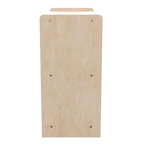 Classroom Essentials Commercial Grade 3 Section Modular Wooden Classroom Open Storage Unit, Safe, Kid Friendly Design, Natural