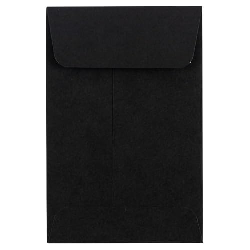 LUXPaper #4 Coin Envelopes | 3'' x 4 1/2" | Midnight Black | 80lb. Text | 1,000 Qty