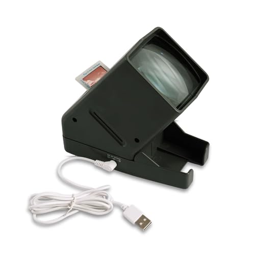 35mm Slide and Film Viewer, 3X Magnification, LED Lighted Viewing, Standard Color Temperature, for Applicable to 5cm*5cm13 and 135 Negatives