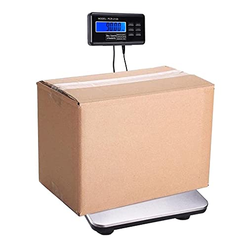 Digital Shipping Scale Postal Weight Scale 200kg/440lb Stainless Steel Platform Industrial Floor Scale Post Office Office Parcel Package