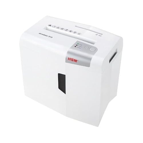 HSM shredstar S10, 10-Sheet Strip-Cut Paper/CD/Card Shredder, P-2 Security Level, 4.8 Gallon, White | HSM1042W