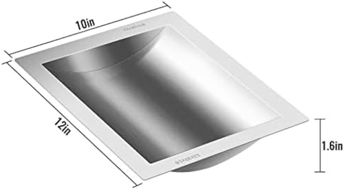 YLFFFZZZ Drop in Deal Tray All Brushed 304 Stainless Steel Window Tray High Standard,12"(L) X 10"(W) X 1.6"(D)