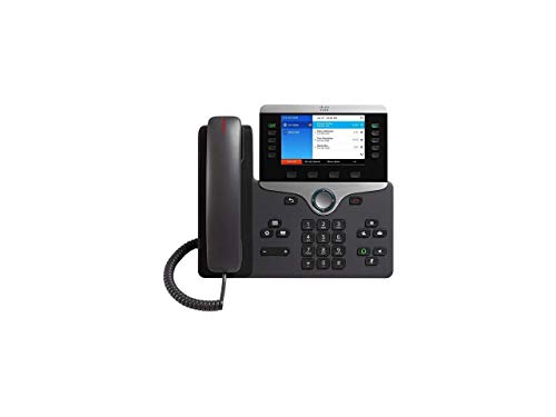 Cisco IP Phone 8841 with Multi-Platform Phone Firmware, 5-inch Grayscale Display, Gigabit Ethernet Switch, Class 2 PoE (CP-8841-3PW-NA-K9=)