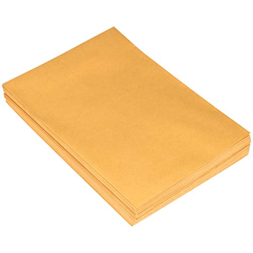 JAM PAPER 7 1/2 x 10 1/2 Open End Catalog Envelopes with Peel and Seal Closure - Brown Kraft Manila - Bulk 500/Carton