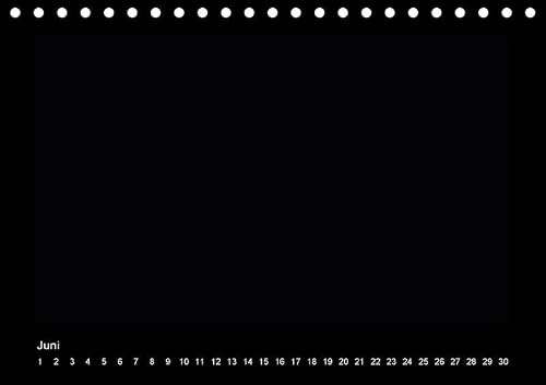 Birthday Craft Calendar, Black (Desk Calendar Always DIN A5 Landscape)