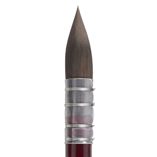 KINGART Equinox 747Q-4 Quill Paintbrush for Watercolor, Gouache, Inks, & Dyes, Size 4, Short Handle