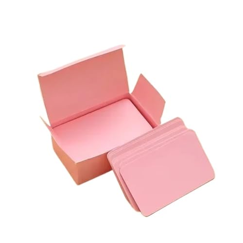 Blank Kraft Paper Business Card 100/300/600pcs Color Word Card Kraft Paper Postcard Retro Blank DIY Handwritten Note Writing Label Bookmark Learning(Pink,600pcs)