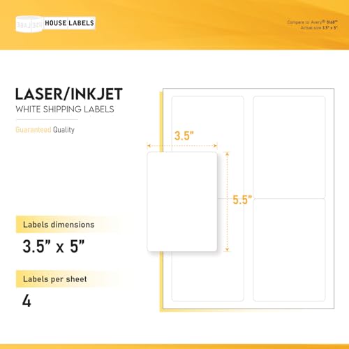 HouseLabels 2-up Internet Postage Labels (5-1/2" x 8-1/2")