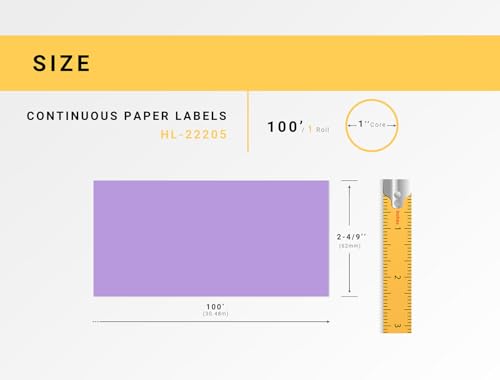 HouseLabels Compatible with Brother DK-2205, Lavender, 2-4/9" x 100'