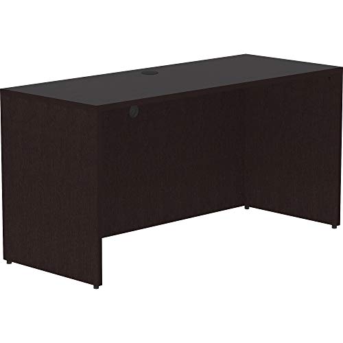 Lorell, LLR18213, Essentials Espresso Laminate Credenza Shell, 1 Each