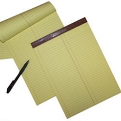 Litigation Ruled Canary Letter Size Legal Pads, 12 pads per package