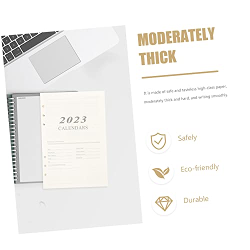 5pcs 1 Plan This Refill Journal Refills Lined Paper Working Supply Office Accessory) Binder Paper Teacher Planner 2022-2023 English Lined Paper Office Supplies Notebook White (Whitex5pcs 20.5x