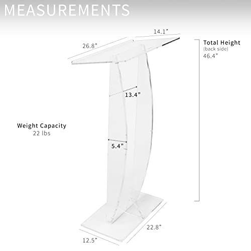 VIVO Acrylic 46 in High Podium Stand, Stand-PDMA