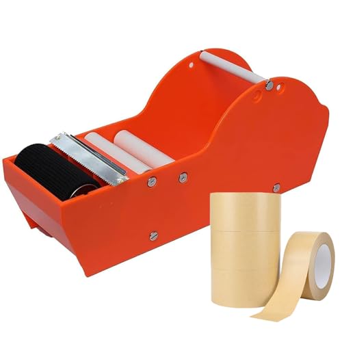 CHANGLKJ Kraft Paper Tape Cutter, Manual Kraft Tape Dispenser for Tape Width 25mm to 75mm, Sharp Durable Blade and Precise Smoothly Cutting, Long Using Life, for Packaging, Retail Stores, Supermarket