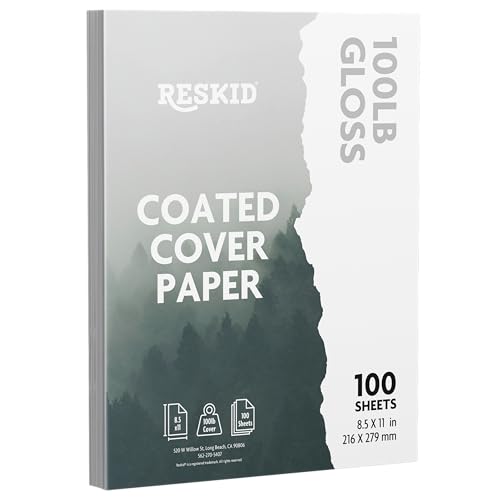 Double-Sided 100lb Gloss Cover Digital C2S Paper – Perfect for Color Laser Printing, Design Proposals, Flyers, Brochures | 8.5 x 11 | 100lb Gloss Cover | Glossy Coated | 100 Sheets