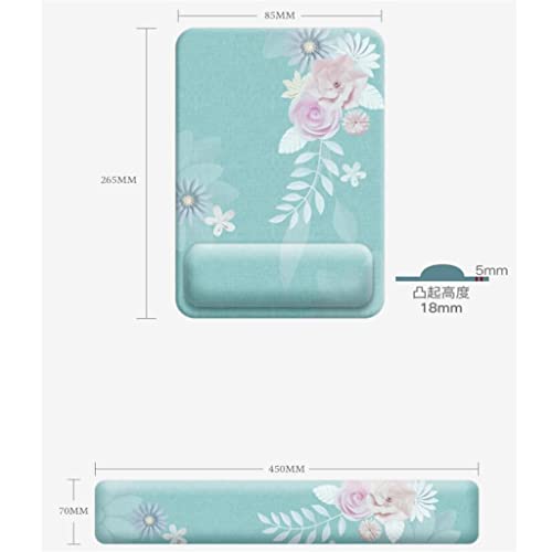QERTYHJK Pad Wrist Keyboard Computer Office Rest Guofeng Memory Foam