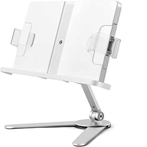 CVXSDFI Foldable Reading Book Stand Cookbook Holder Desktop Adjustable Height&Angle Bracket