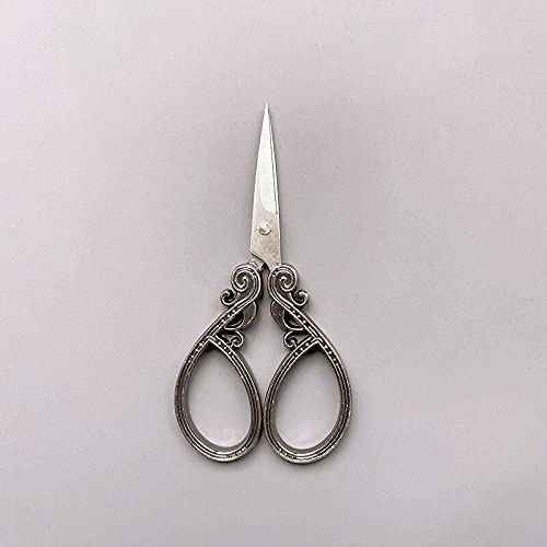 DSWMY Craft Scissors, Craft Scissors Retro Style Embroidery Antique Vintage Cutter Cross Stitch Sewing Tool Stainless Steel