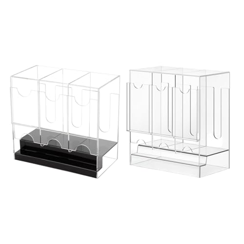 APGLSXY Portable Clear Card Organizers Box with Easy Operations Designs Card Dispenser