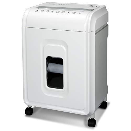 Aurora Professional Grade 12-Sheet Micro-Cut Paper and CD/Credit Card Shredder/ 60 Minutes Continuous Run Time, White/Gray