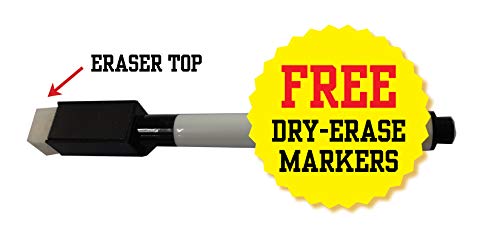 This Has Been Sanitized Table Tent with Dry Erase Surface - Fill in the Blank Reusable Table Tent Back to School - 2 Dry Erase Markers Included - 50 Pack