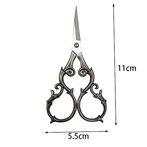 DSWMY Craft Scissors, Retro Style Craft Scissors Antique Stainless Steel Cutter for Embroidery Cross Stitch Sewing and Needlework