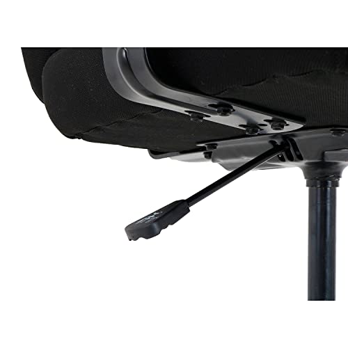 Global Industrial Drafting Stool, Fabric, Black, Adjustable Arms, High Back