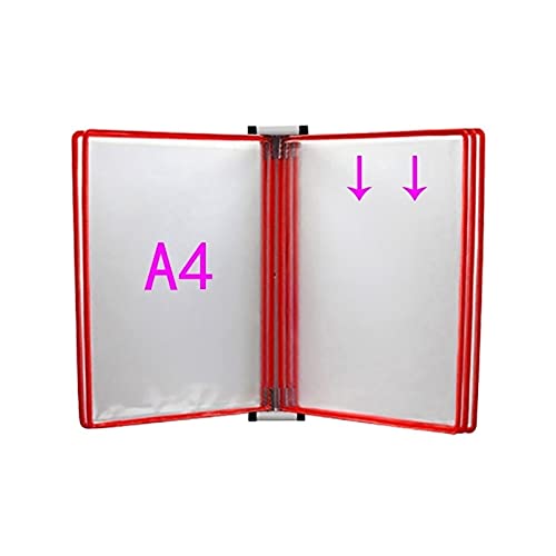 TKNDFPELS Wall Mounted A4 Poster Flip Book Display Folder Organizer Multicolor 13x9x1.57 in(A)