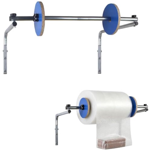 AFBEHL Bubble Cushioning Wrap Roll Dispenser, 40cm Wall Mount Foam Wrap Roll Dispenser, Quick Installation & Easy Rewind,Galvanized Thickening, for Packing Moving Shipping Protection Factory