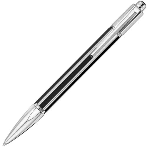 Caran d'Ache Varius Silver Plated Ballpoint Pen - China Black
