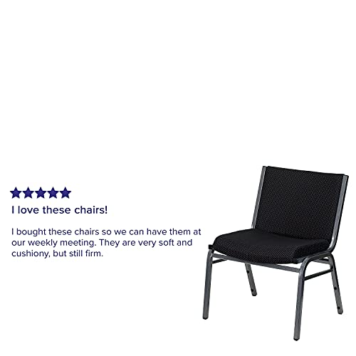 Flash Furniture Hercules Big & Tall Fabric Stack Chair, Black