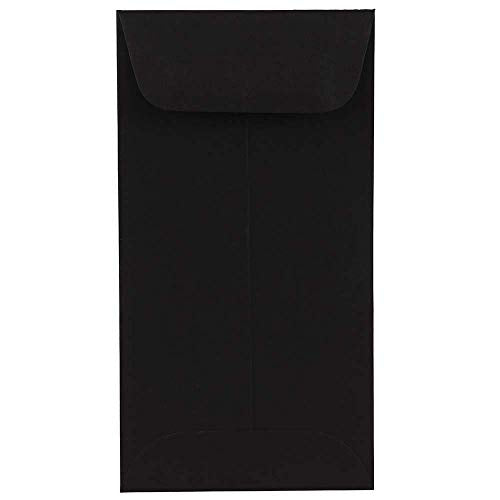 JAM PAPER #7 Coin Business Premium Envelopes - 3 1/2 x 6 1/2 - Smooth Black - Bulk 500/Box