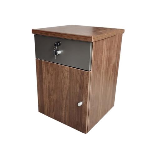 CAOJLjiaxiang-2012 File Cabinet Locking with Drawer Movable Cabinet Mobile File Cabinet Office Storage Storage Desk Side Small Cabinet Short Cabinet Office Cabinet(Brown)