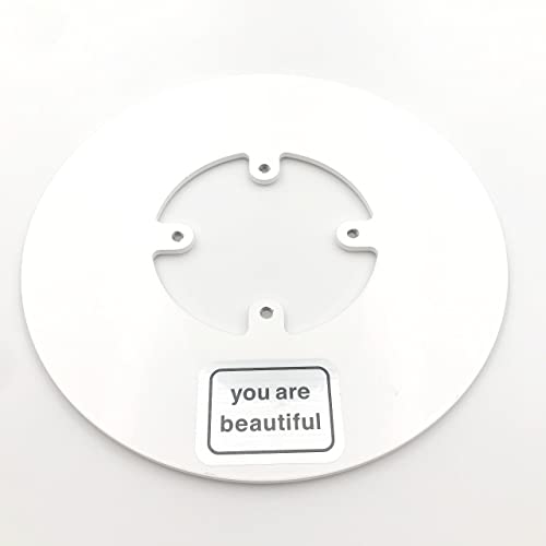 Discount Credit Card Supply DCCStands Freestanding Swivel and Tilt Pax A920 / A920 Pro Terminal Stand, Round Plate and You are Beautiful Sticker, Screw-in and Adhesive (White)