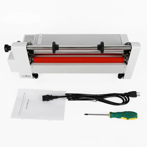 Hot Cold Roll Laminator Single and Double-Sided Heating Mode Laminating Machine Electronic Temperature Control Digital Display Full Mute