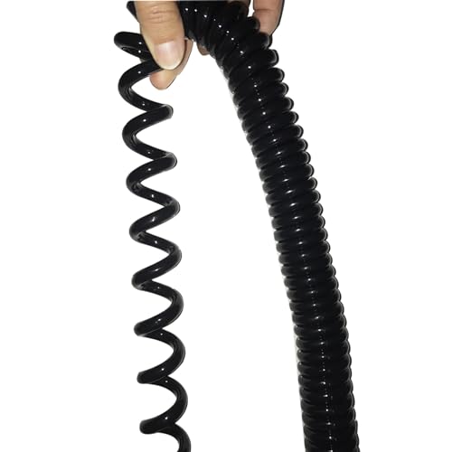Coiled 20AWG 6 Core Telescopic Power Cord Spring Wire Extensible Cable