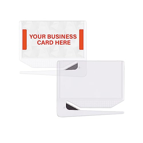 Promotional Business Card Letter Openers, Clear, 25 Pack