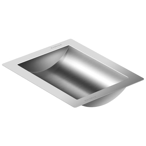 Hasopy Cash Window Drop-in Deal Tray, 304 Stainless Steel Cash Register Tray for Gas Stations Banks Cash Register Window,8" (L) X 10" (W) X 1.6" (D)