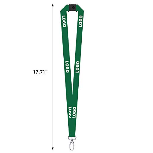 CTZD 50 Pack Customized Color Bulk Lanyards Custom Neck Strap For Id Badge Holders with Safety Breakaway 360° Swivel Hook