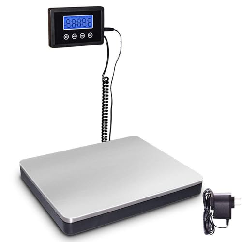 DFEDHF Digital Postal Scale 180kg/400lb Parcel Shipping Scale with Separate Large LCD Display, g/kg/oz/lb Switchable, with Stable & Hold Indication for Packages/Post Office/Home