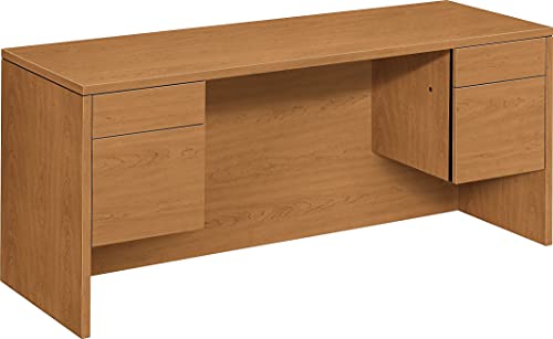 HON 10565CC 10500 Series Kneespace Credenza with 3/4-Height Pedestals, 60w x 24d, Harvest